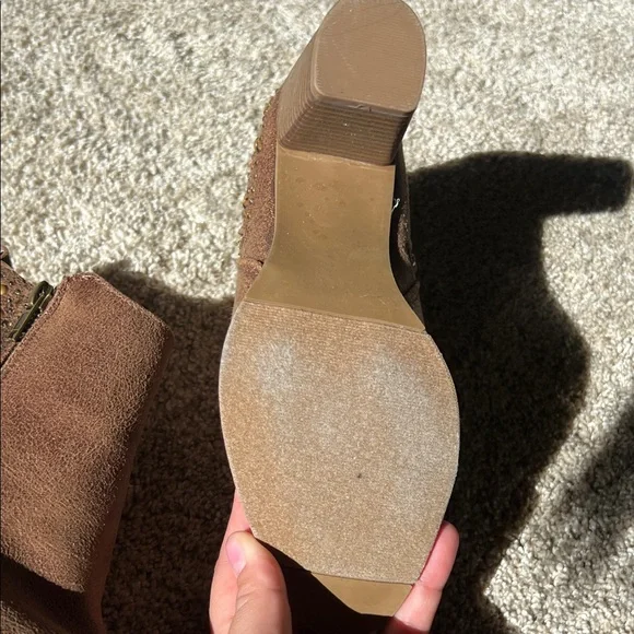 Brown Studded Ankle Boots - Picture 7 of 9